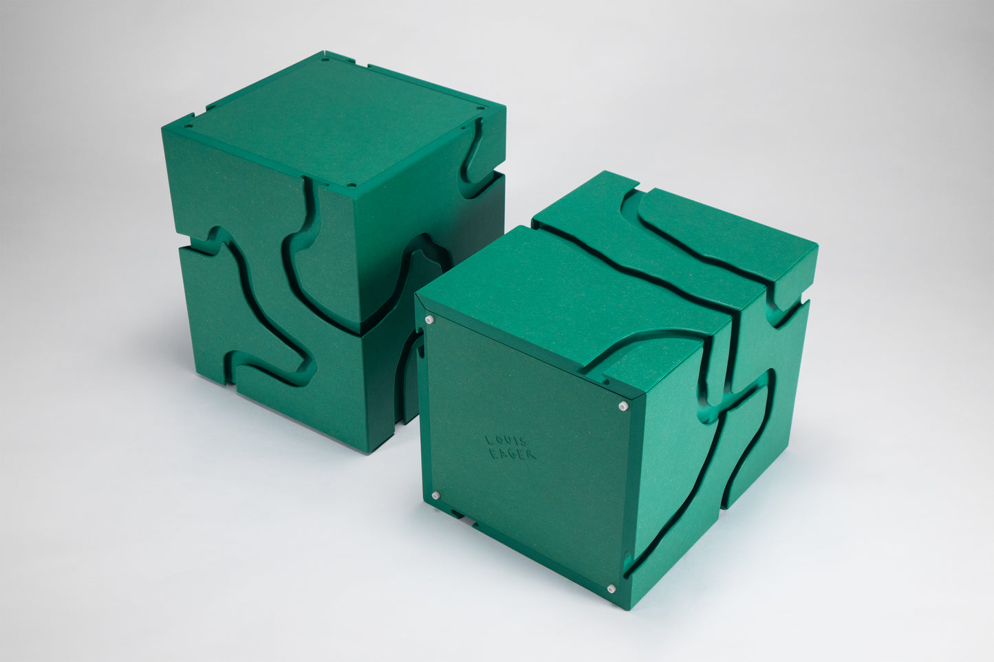 Routed Groove Drawers - Green Mint