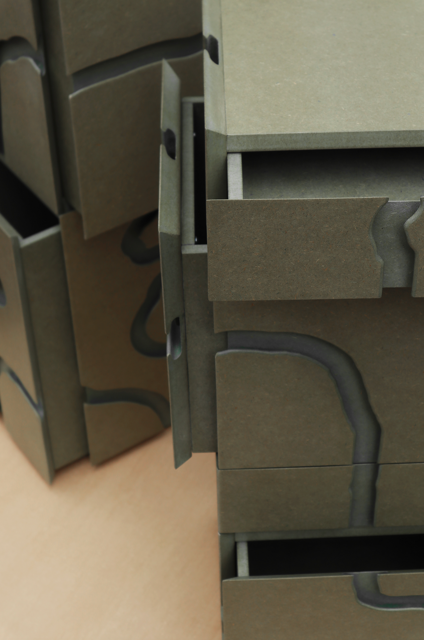 Routed Groove Drawers - Khaki Green