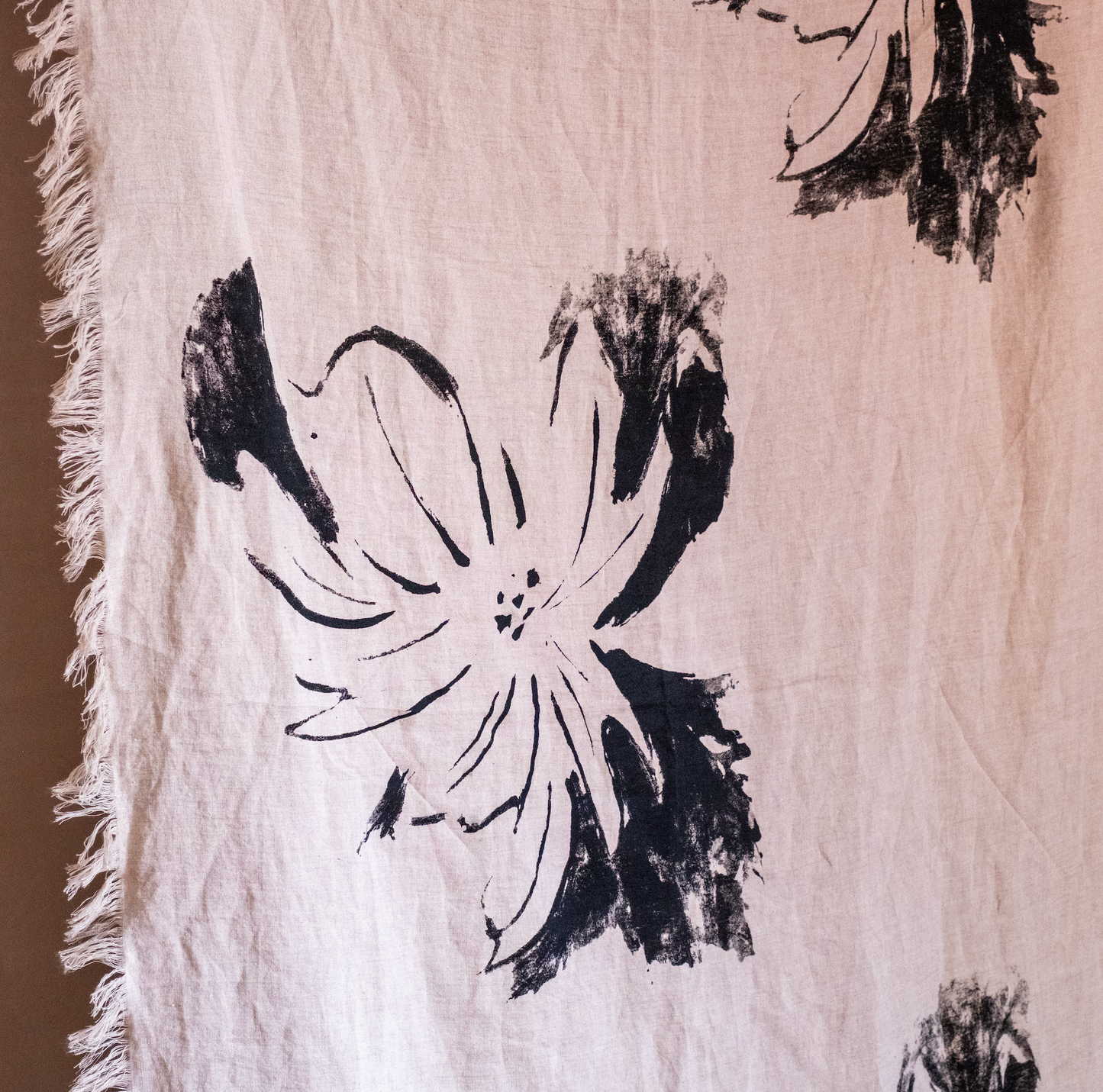 ‘Blodeuo’ Textile Hanging / Linen Throw